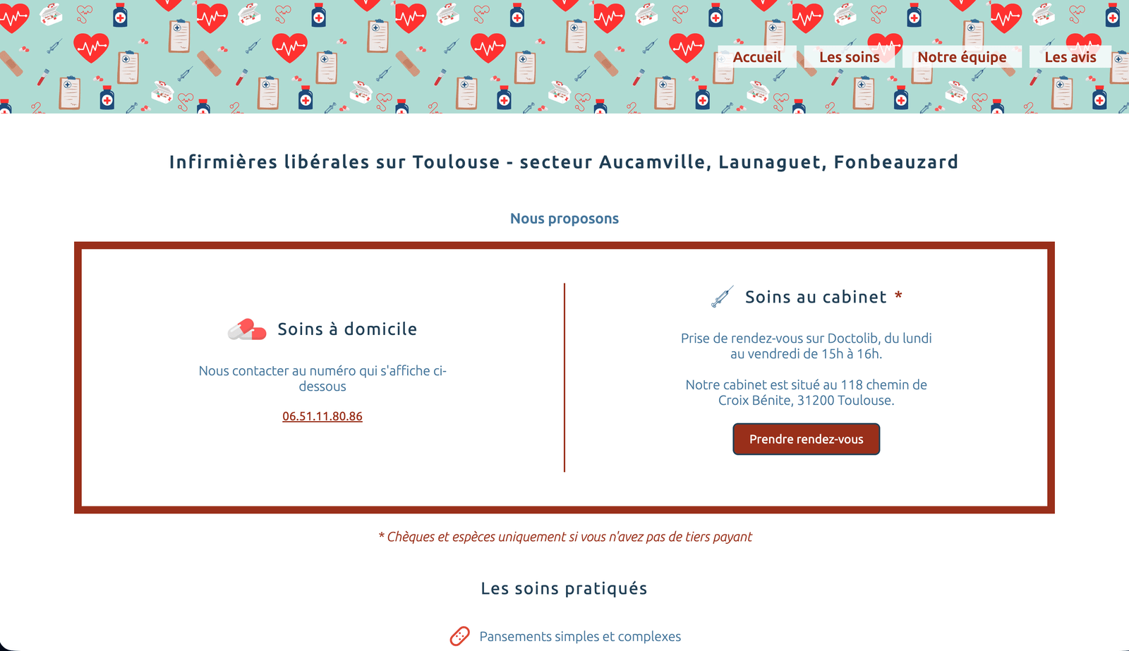 Création site internet cabinet infirmier Toulouse