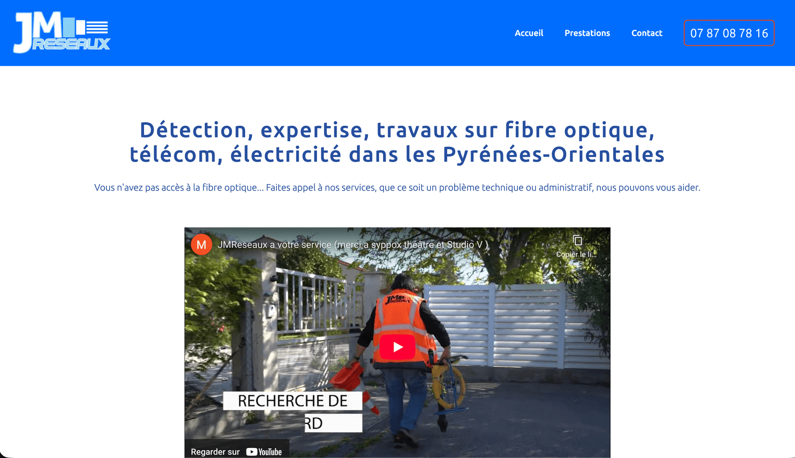 Refonte site internet JMReseaux - Développement web Toulouse